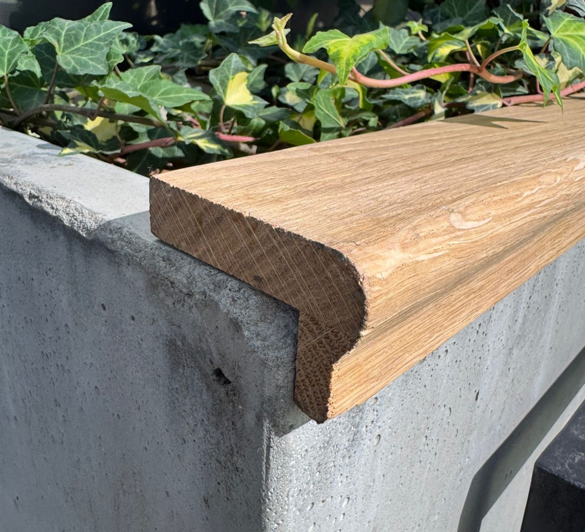 Фальш-ступень массив Дуб без покрытия 65/70х40х15 мм